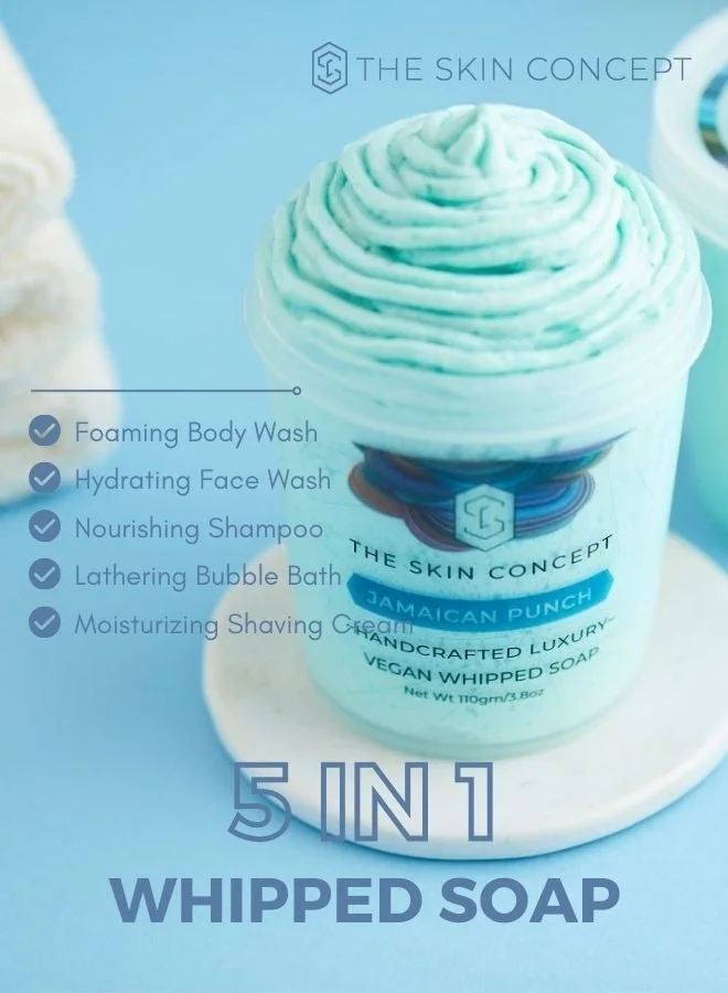 THE SKIN CONCEPT The Skin Concept 5 in 1 Handmade Vegan Whipped Soap Jamaican Punch